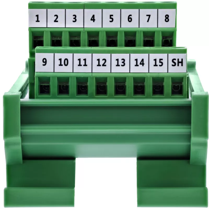 InLine 92502C gnybtinis blokas / D-Sub 15 kištukas žalias