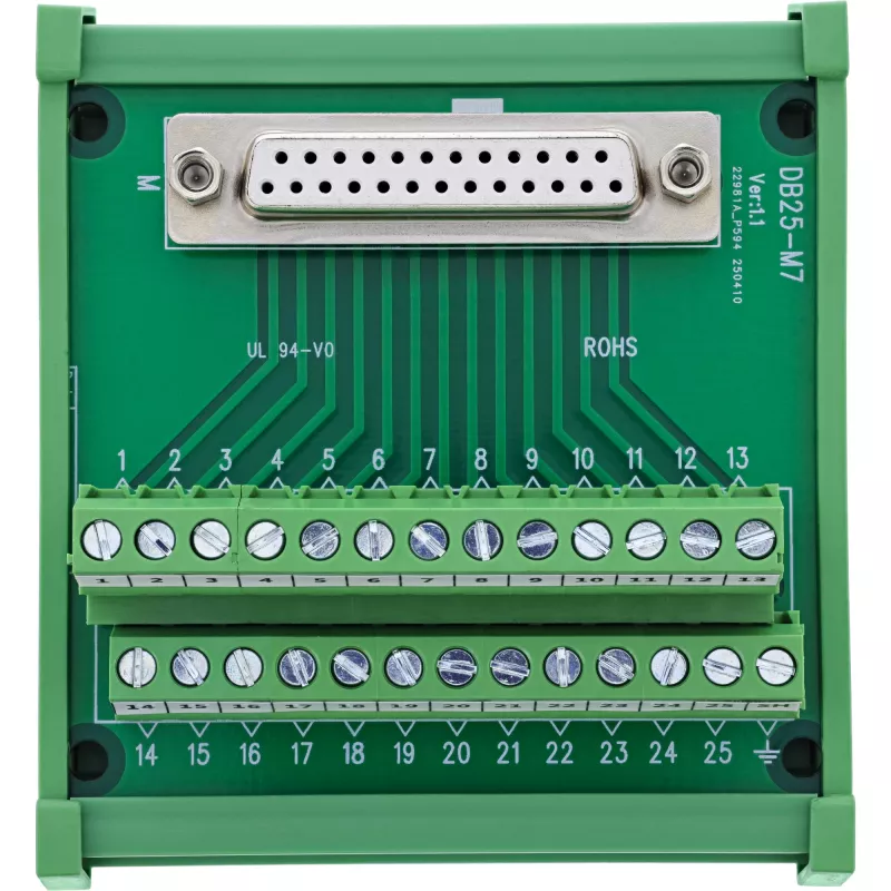 InLine 92502H gnybtinis blokas / D-Sub 25 kištukas žalias