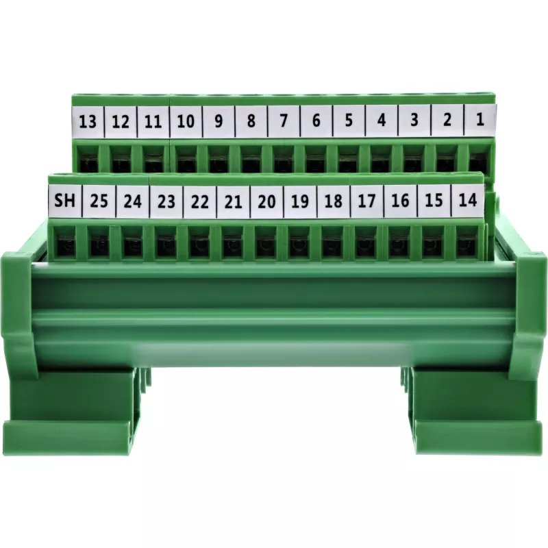 InLine 92502H gnybtinis blokas / D-Sub 25 kištukas žalias