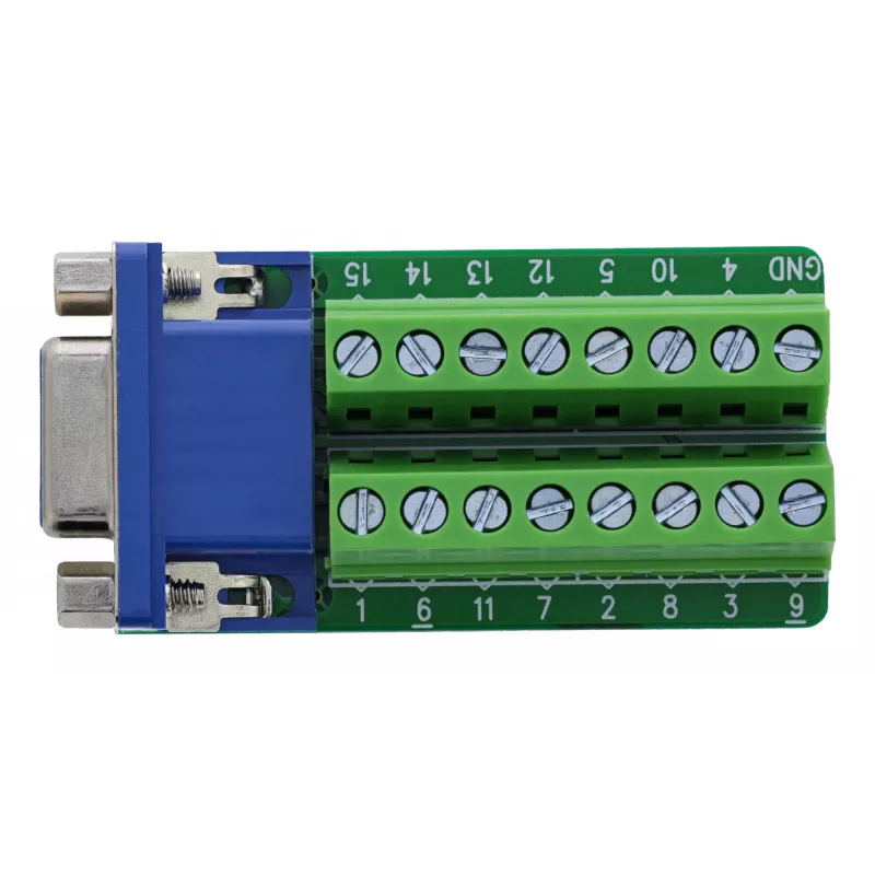 InLine 92503A Gnybtų blokas VGA (HD15) mėlynas, žalias