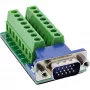 InLine 92503B VGA (HD15) gnybtų blokas, mėlynas, žalias