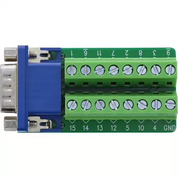 InLine 92503B VGA (HD15) gnybtų blokas, mėlynas, žalias
