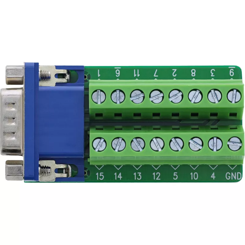 InLine 92503B VGA (HD15) gnybtų blokas, mėlynas, žalias