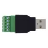 InLine 92504A laidas jungtis USB-A / gnybtų blokas, 5 kontaktų, juoda, žalia