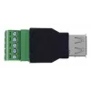 InLine 92504B laidas jungtis USB-A / gnybtų blokas, 5 kontaktų, juoda, žalia