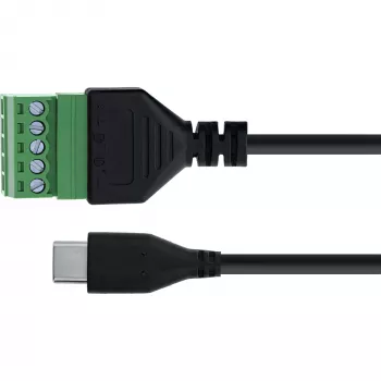 InLine 92504E laidas USB-C / gnybtų blokas, 5 kontaktų, juodas, žalias