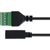 InLine 92504F USB-C / gnybtų bloko adapteris, 5 kontaktų, juodas, žalias