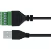 InLine 92504G laidas USB-A / gnybtų blokas, 5 kontaktų, juoda, žalia