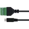 InLine 92504C laidas jungtis Micro USB / gnybtų blokas, 5 kontaktų, juoda, žalia