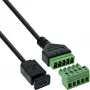 InLine 92504D laidas jungtuvas Micro USB / gnybtų blokas, 5 kontaktai, juoda, žalia