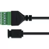 InLine 92504D laidas jungtuvas Micro USB / gnybtų blokas, 5 kontaktai, juoda, žalia