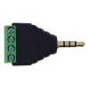 InLine 92504J laidas jungtis 3.5 mm 4 kontaktų TRRS / gnybtų blokas 4 kontaktai Juoda, Žalia