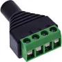 InLine 92504K laidas 3.5 mm 4 kontaktų TRRS kištukas / gnybtų blokas 4 kontaktai Juoda, Žalia