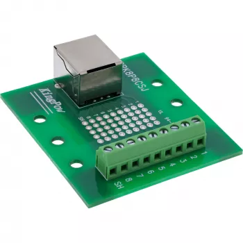 InLine 92505B RJ45 lizdas su gnybtų bloku, tiesus, DIN bėgiui