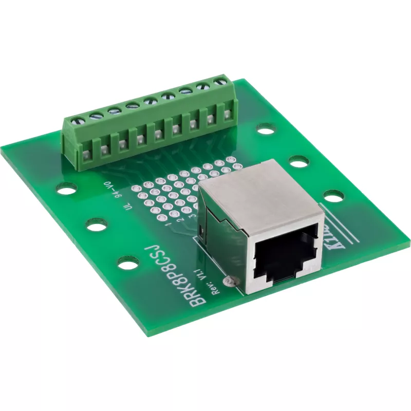 InLine 92505B RJ45 lizdas su gnybtų bloku, tiesus, DIN bėgiui