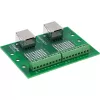 InLine 92505C dvigubas RJ45 lizdų gnybtų blokas, tiesus, DIN bėgiui