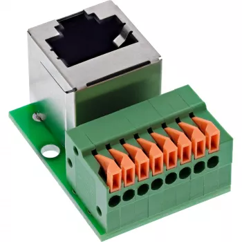 InLine 92505G RJ45 Cat.5e 8P8C / gnybtų blokas 8 kontaktų, žalias