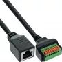 InLine 92505H RJ45 Cat.5e 8P8C / gnybtų blokas, 8 kontaktų, juoda