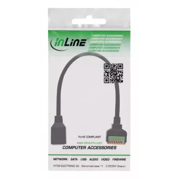 InLine 92505H RJ45 Cat.5e 8P8C / gnybtų blokas, 8 kontaktų, juoda