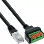 InLine 92505I jungtis RJ45 Cat.5e 8P8C / gnybtų blokas, 8 kontaktų, juoda