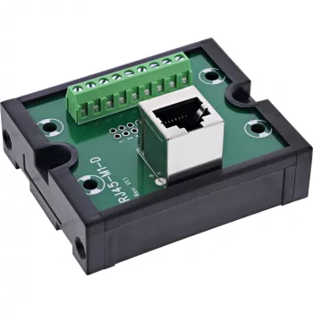 InLine 92505J RJ45 lizdo adapteris su gnybtų bloku, 9 kontaktų, juoda/žalia