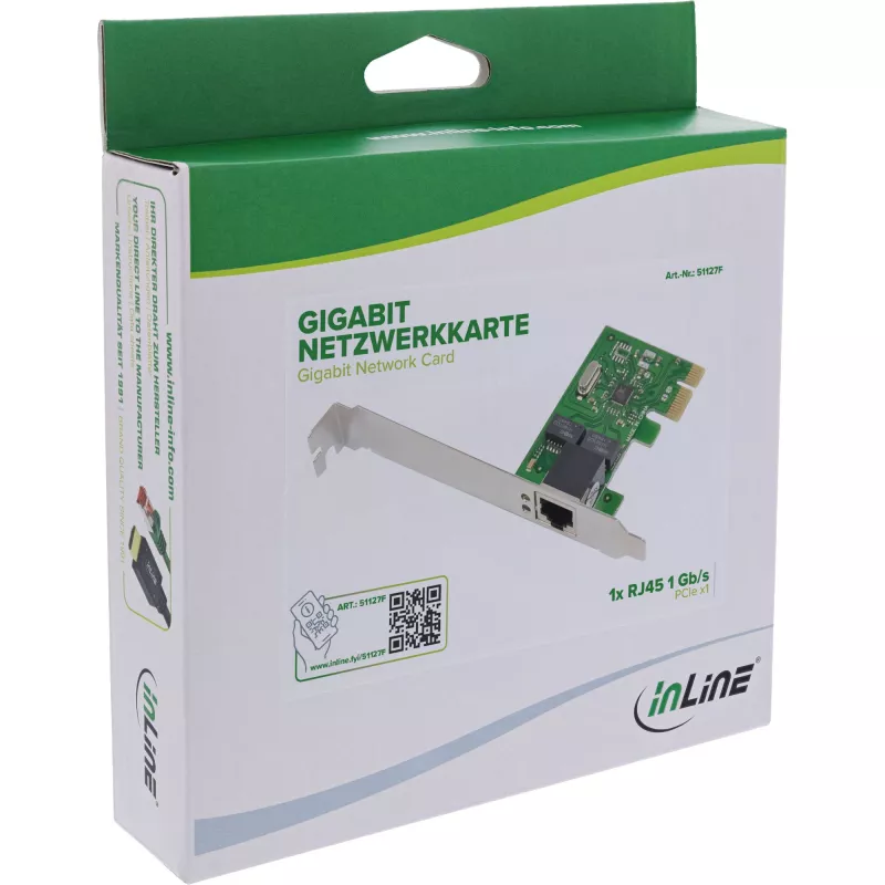 InLine 51127F tinklo plokštė vidinė Ethernet 1000 Mbit/s