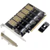 InLine 76619G sąsajos plokštė, PCIe x16 į 5x M.2 Key B SATA, su žemo profilio laikikliu