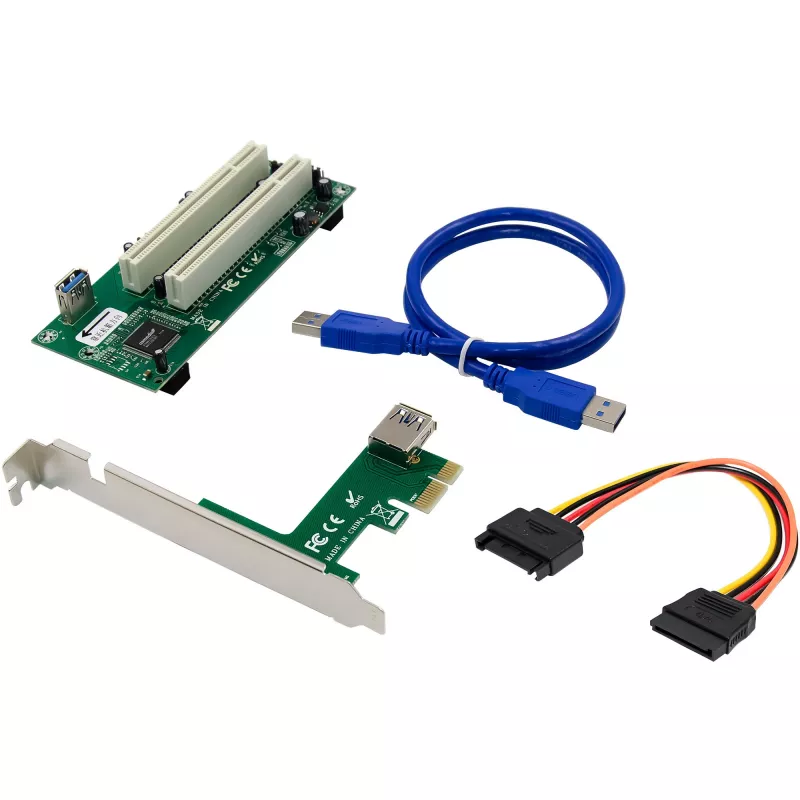 InLine 76619K PCIe į PCI adapterio kortelė, 2x PCI lizdai