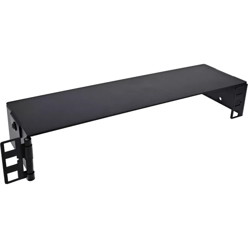 InLine 10101A mini stovas 10 inch 1U sienai, 7,6 cm gylis, juodas