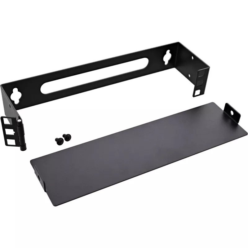 InLine 10101A mini stovas 10 inch 1U sienai, 7,6 cm gylis, juodas