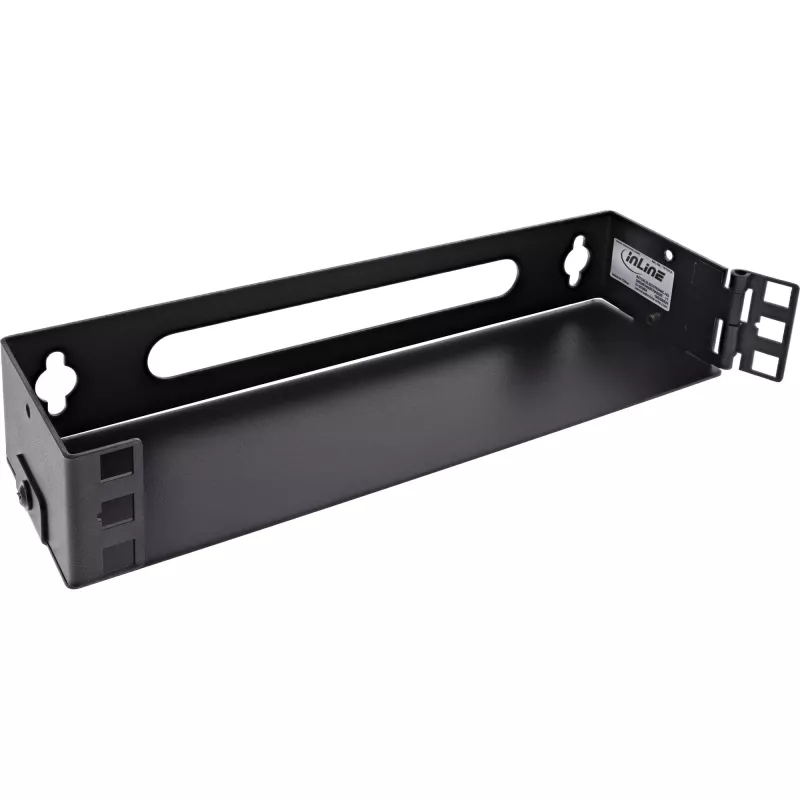 InLine 10101A mini stovas 10 inch 1U sienai, 7,6 cm gylis, juodas