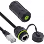InLine 69927K adapter RJ45 lizdas į kištuką su 20 cm kabeliu, Cat.6A, IP68, M20