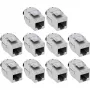 InLine 76202V Keystone RJ45 lizdas slim, SNAP-In, Cat.6A, su integruotu kabelio raiščiu, 10 vnt.