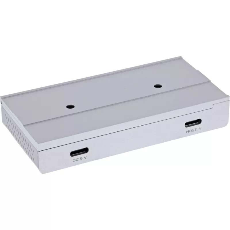 InLine 35395M USB 3.2 Gen 2 (3.1 Gen 2) Type-C 4 prievadų magnetinis šakotuvas, 10 Gbit/s, sidabrinis
