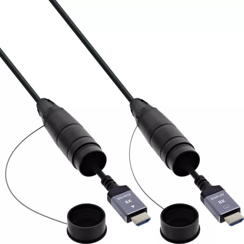 InLine 17990T HDMI laidas 90 m, HDMI A tipo (standartinis), juodas