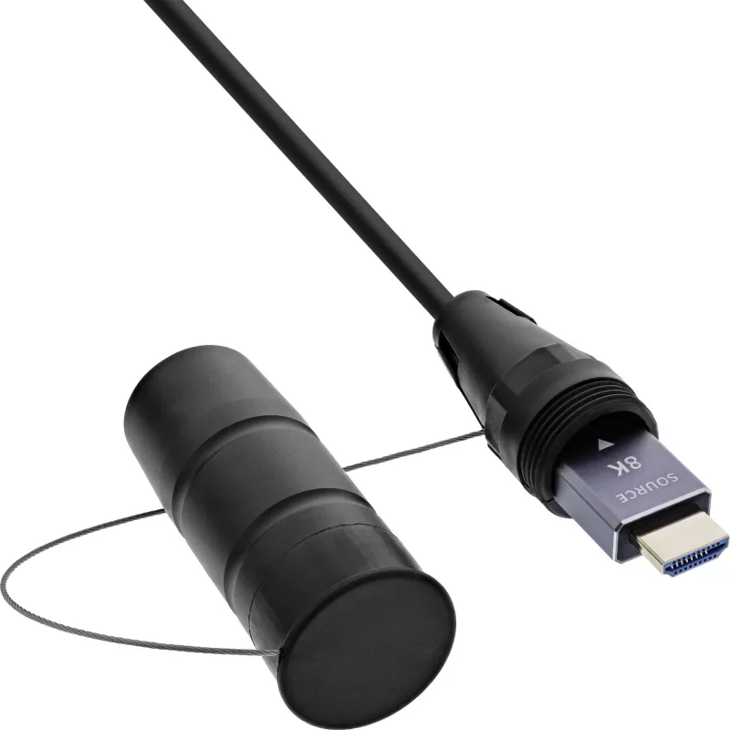 InLine 17990T HDMI laidas 90 m, HDMI A tipo (standartinis), juodas