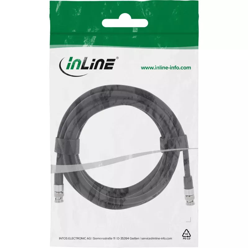 VGA kabelis InLine 10803S – analoginis vaizdo kabelis, 228 g, jungties dydis apie 15×15 mm