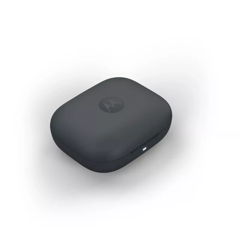 Ausinės MOTOROLA Moto Buds Bass TWS belaidės į ausį skambučiams ir muzikai, juodos, 51 g