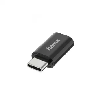 Lyties keitiklis Hama 00200310 Micro USB į USB-C, juodas