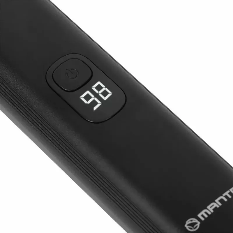 Belaidis įkraunamas plaukų kirpimo aparatas MANTA HT-01BK – USB-C, IPX7 vandeniui atsparus, 90 min baterija, 6 + 4 magnetiniai priedai