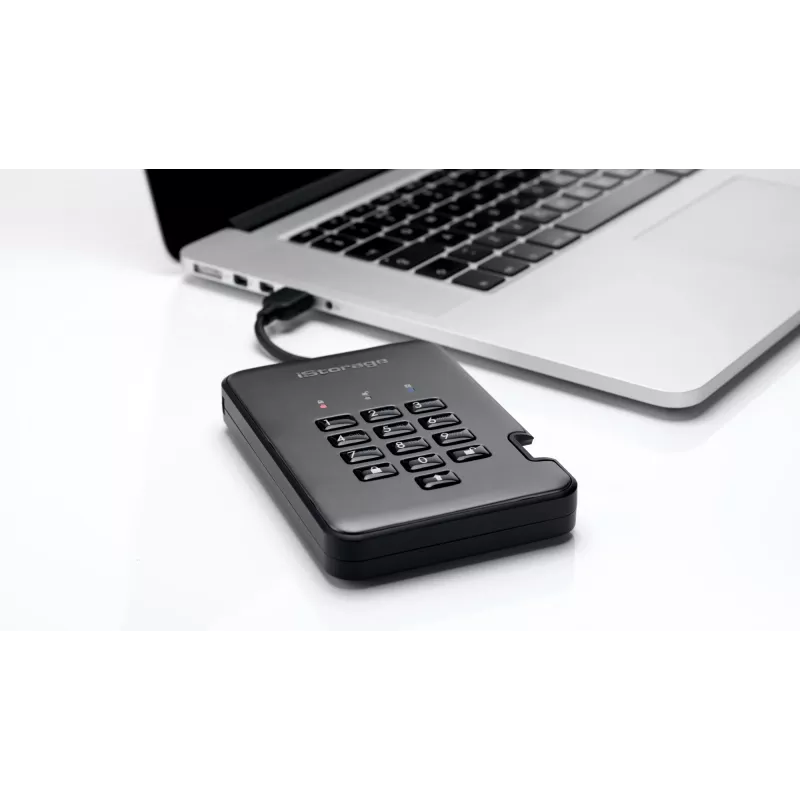 iStorage diskAshur PRO² HDD 4TB | Saugus nešiojamas kietasis diskas su aparatine šifravimo sistema ir PIN kodu