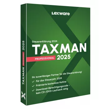 Lexware TAXMAN professional 2025 mokesčių deklaravimo programinė įranga, 1 licencija