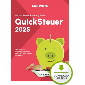 Lexware QuickSteuer 2025 Pajamų deklaravimo programa 1 licencija Parsisiuntimas