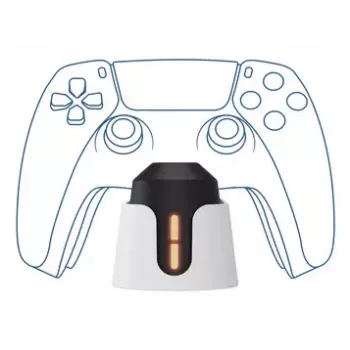 Įkrovimo stovas Trust GXT 228 Dual, skirtas PlayStation 5, juodai baltas
