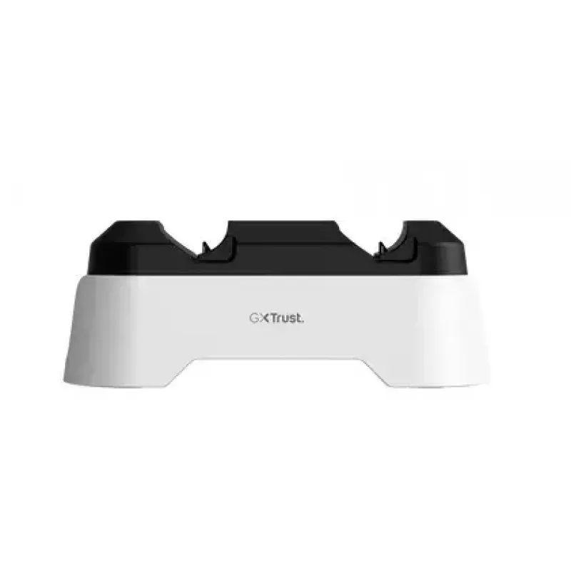 Įkrovimo stovas Trust GXT 228 Dual, skirtas PlayStation 5, juodai baltas