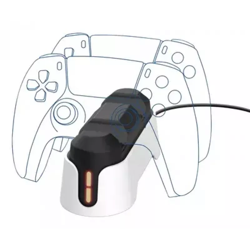 Įkrovimo stovas Trust GXT 228 Dual, skirtas PlayStation 5, juodai baltas