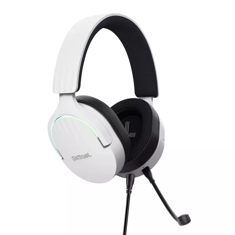 Trust GXT 490 FAYZO ausinės su mikrofonu, laidinės, USB Type-A, juodos/baltos