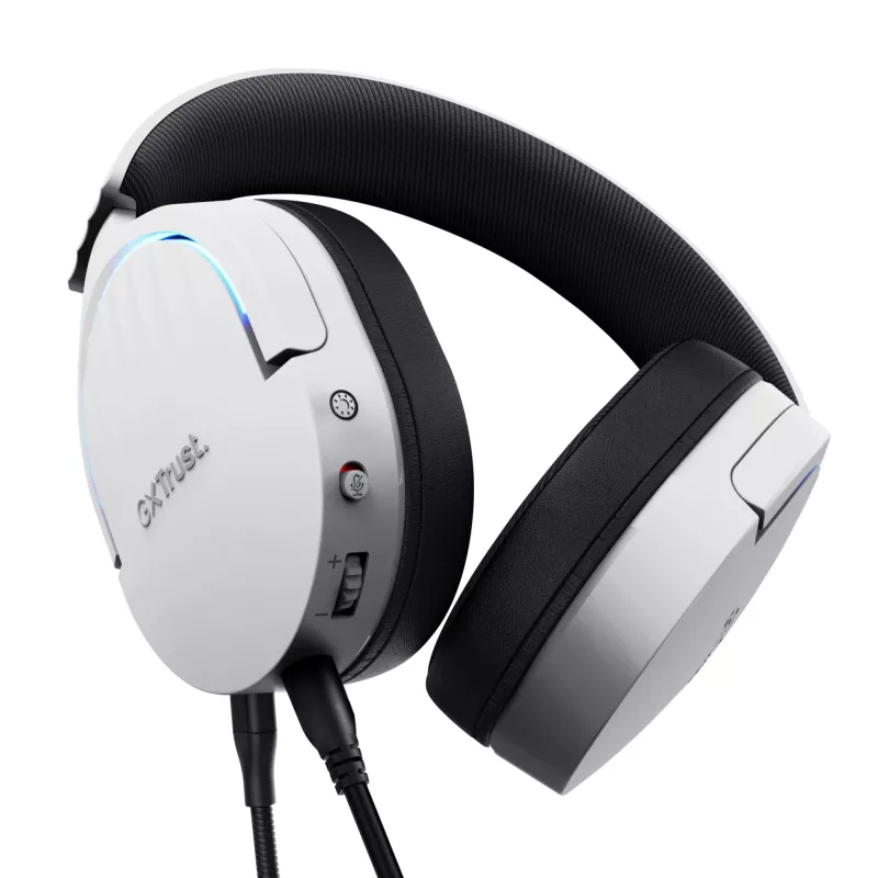 Trust GXT 490 FAYZO ausinės su mikrofonu, laidinės, USB Type-A, juodos/baltos