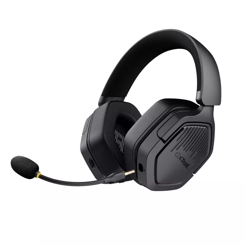 Trust GXT 493 Carus ausinės laidinės ir belaidės, galvos lankas, šalmas, žaidimams, USB Type-C / USB Type-A, Bluetooth, juodos