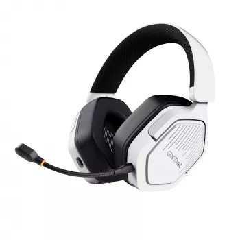 Ausinės Trust GXT 493W Carus belaidės ir laidinės, žaidimų, USB Type-C / USB Type-A Bluetooth, balta